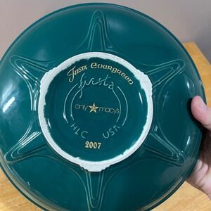 Vtg‎ 2007 Fiesta Evergreen 12in Presentation Bowl Macys Exclusive Teal MCM HLC